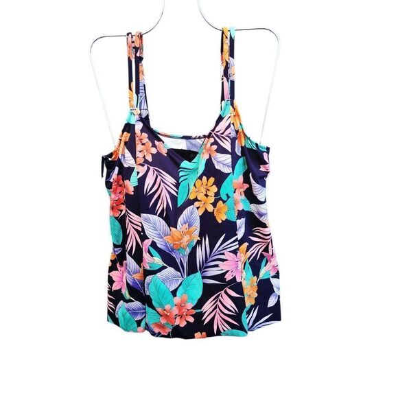 Swim Solutions Princess Seam Tankini Havana Nights Swim Top Womens Plus Size 16 - Picture 3 of 8